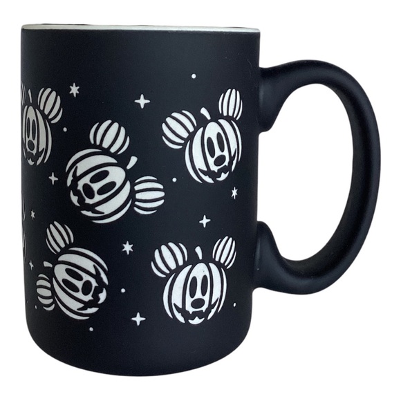 Disney 2024 Mickey Mouse Halloween Pumpkin Jack-O-Lantern Head Mug Black White - Picture 5 of 14